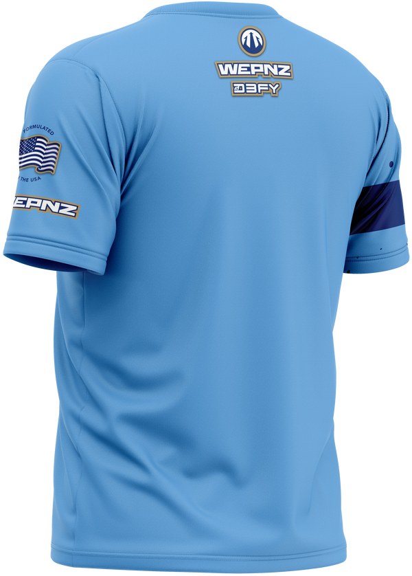 WEPNZ X DEFY PAINT (BABY BLUE) TECH SHIRT