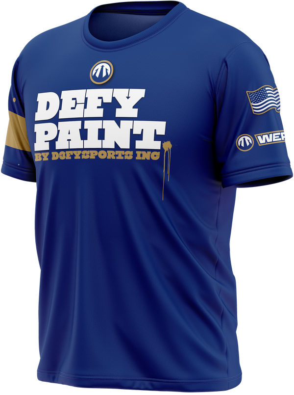 WEPNZ X DEFY PAINT (DEEP BLUE) TECH SHIRT