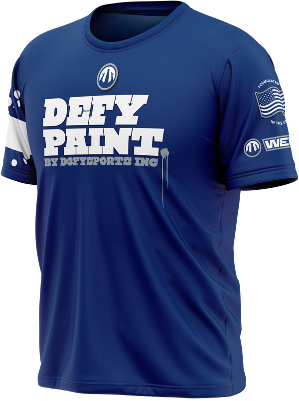 WEPNZ X DEFY PAINT (BLUE/GRAY) TECH SHIRT