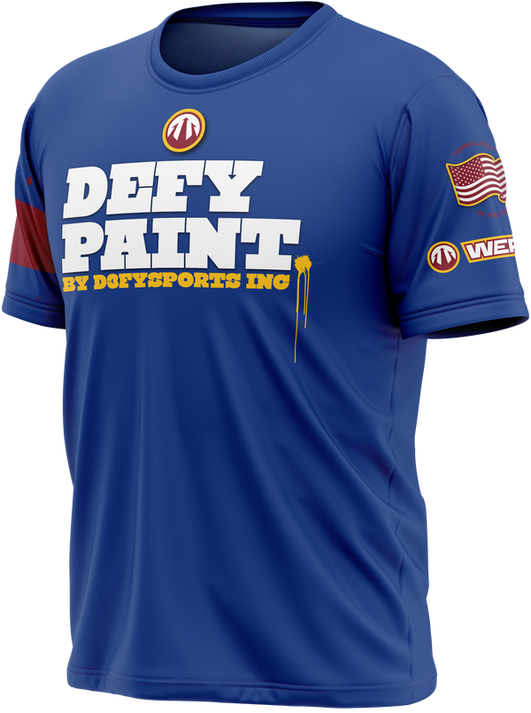 WEPNZ X DEFY PAINT (ROYAL BLUE) TECH SHIRT