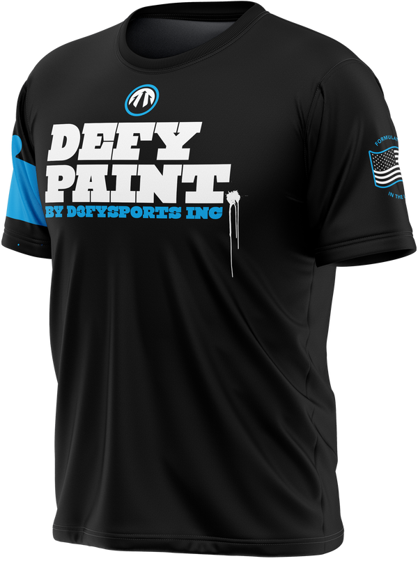 WEPNZ X DEFY PAINT (BLACK & BLUE) TECH SHIRT