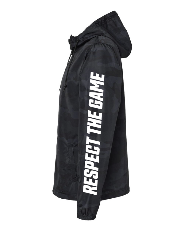 Black Camo Respect The Game Windbreaker