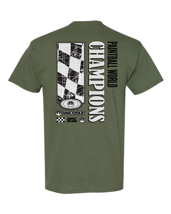 World Champs Olive Cotton Blend T-Shirt