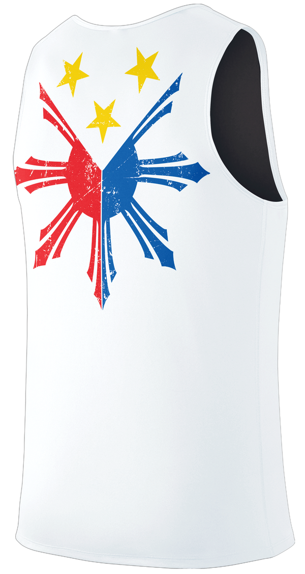 Team Philippines Distress White Tank top